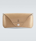 Brunello Cucinelli Tortoiseshell-effect browline sunglasses