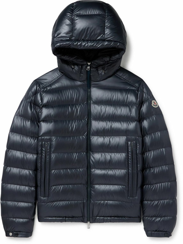 Photo: Moncler - Besines Slim-Fit Quilted Shell Hooded Down Jacket - Blue