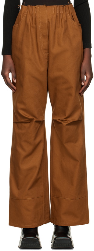 Photo: Raf Simons Brown Raw Edge Jeans