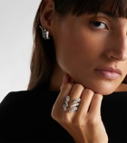 Yeprem Y-Not 18kt white gold ring with diamonds