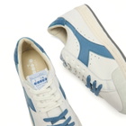 Diadora Men's Prestige  Sneaker in White/Blue Shadow