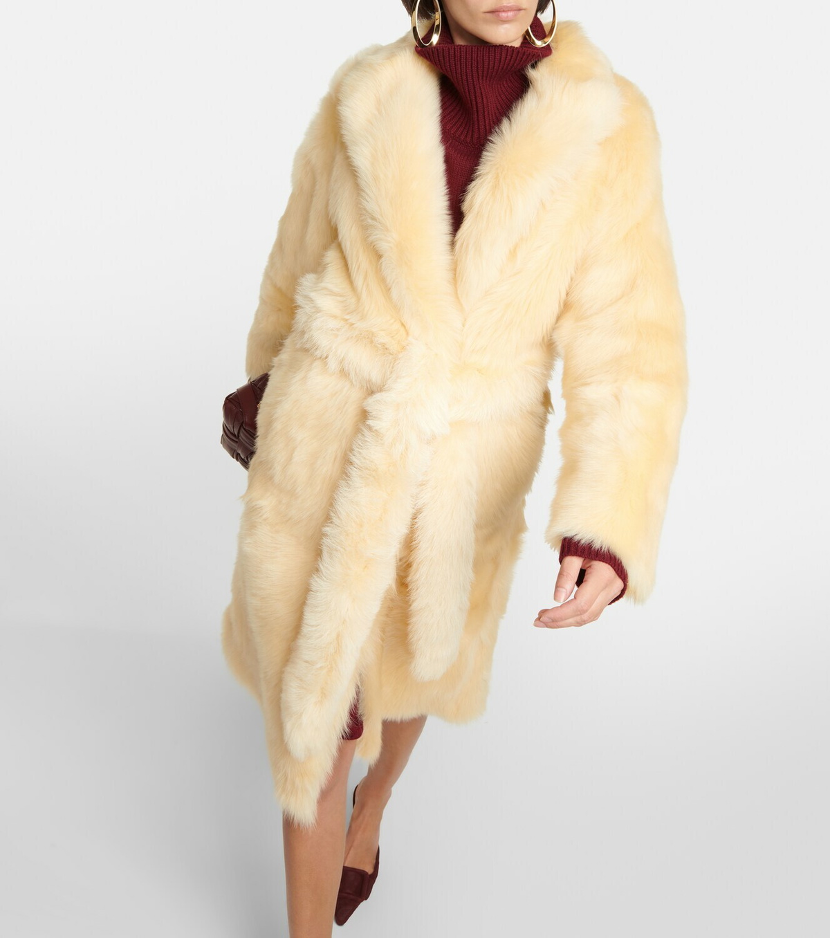 Blancha Shearling wrap coat Blancha