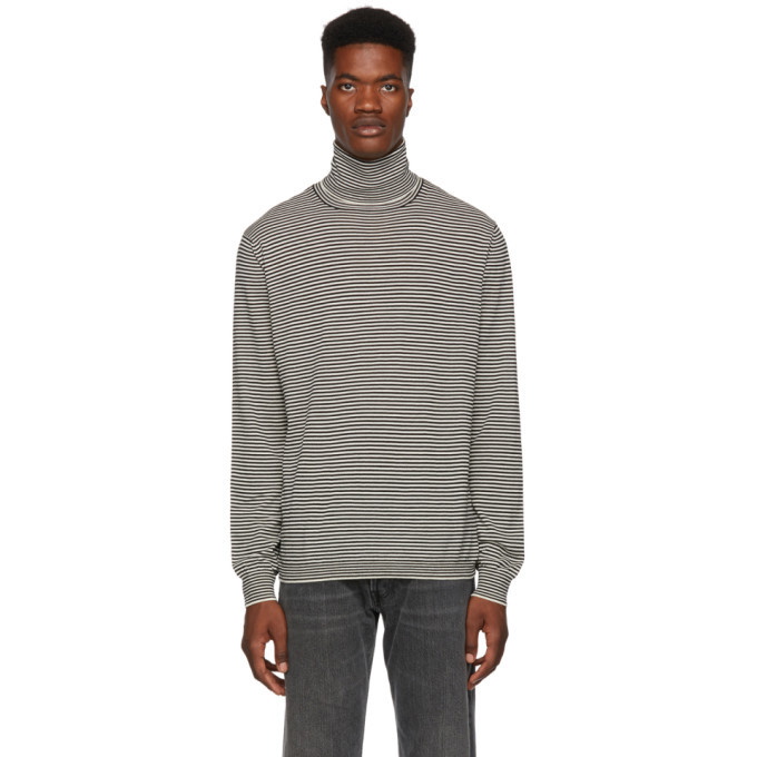 Photo: John Elliott Black and White Striped Turtleneck