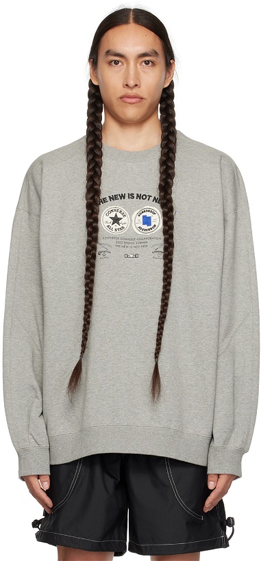 Photo: ADER error Gray Converse Edition 'The New Is Not New' Sweatshirt