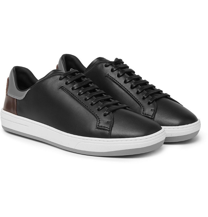 Photo: Berluti - Outline Leather Sneakers - Men - Black