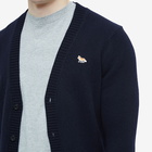 Maison Kitsuné Men's Baby Fox Patch Cosy Cardigan in Navy