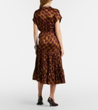 Dries Van Noten Polka-dot satin wrap dress