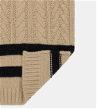 Moncler - Cable-knit cashmere and wool-lend scarf