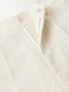 Valentino Garavani - Tapered Linen Trousers - White