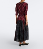 Rixo Meg plaid and polka-dot maxi dress