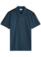 Alexander Mcqueen Logo-appliqué Piqué Cotton Polo Shirt Navy