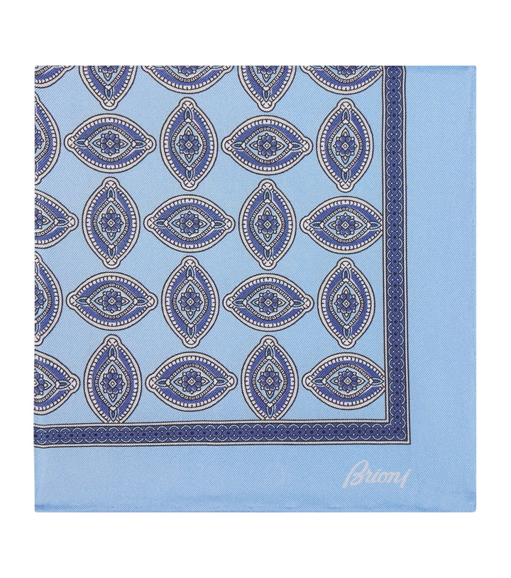 Photo: Brioni Printed silk pocket square