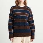 Samsøe Samsøe Women's Sajeanne Hairy Knit Sweater in Black Coffee Stripe