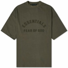 Fear of God ESSENTIALS Men's Spring Printed Logo T-Shirt in Ink