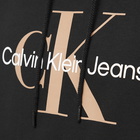 Calvin Klein Men's Monologo Hoody in Black And Camel