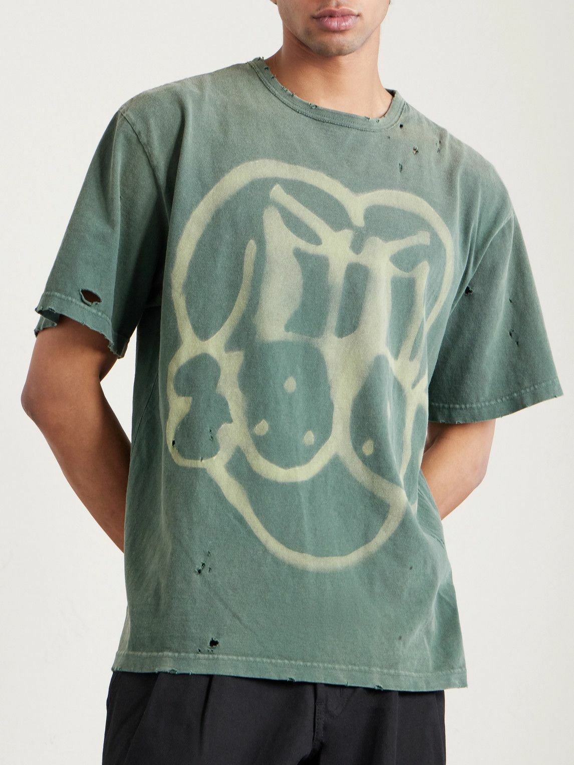 Neighborhood - Chito Savage Cotton-Jersey T-Shirt - Green Neighborhood