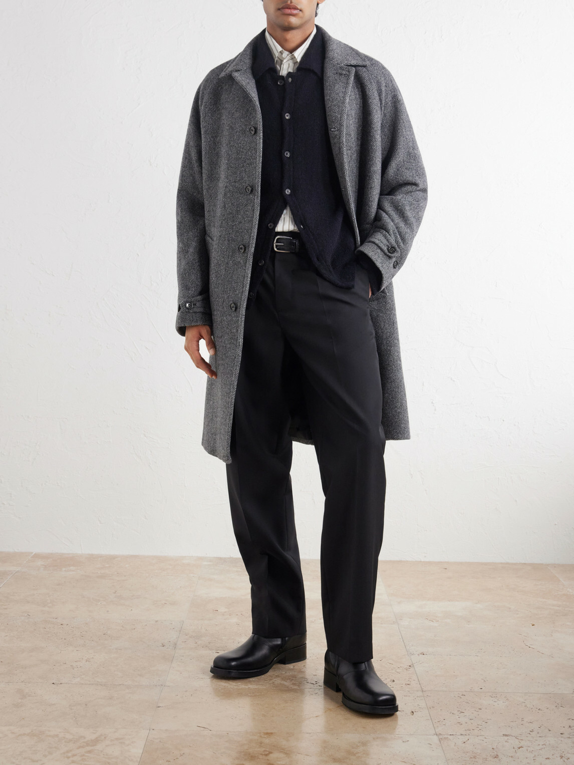 Valstar - Vittorio Virgin Wool Twill Coat - Gray