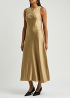 Forte_forte Satin Midi Dress Beige
