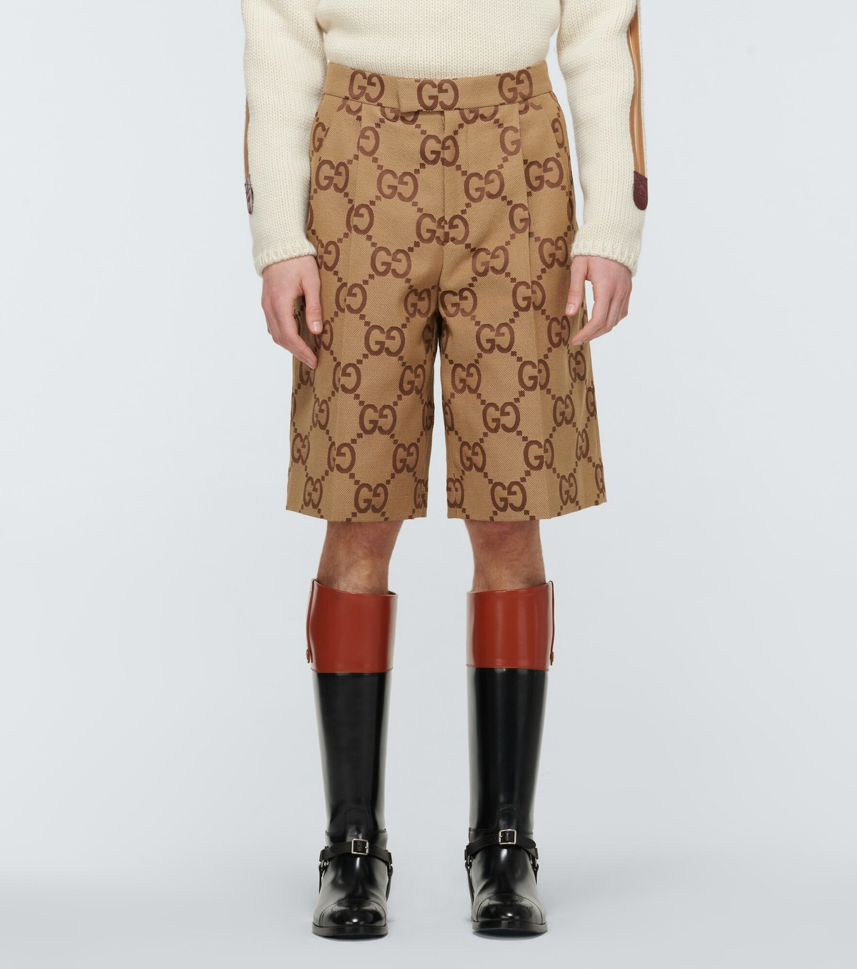 GUCCI JUMBO GG NYLON SHORTS ハーフパンツ Sサイズ 中古・古着通販】GUCCI (グッチ) Jumbo GG technical jersey