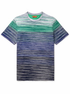 Missoni - Space-Dyed Dégradé Cotton-Jersey T-Shirt - Blue