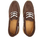 EasyMoc Men's Merrimack Boat Sneakers in Chocolate Suede