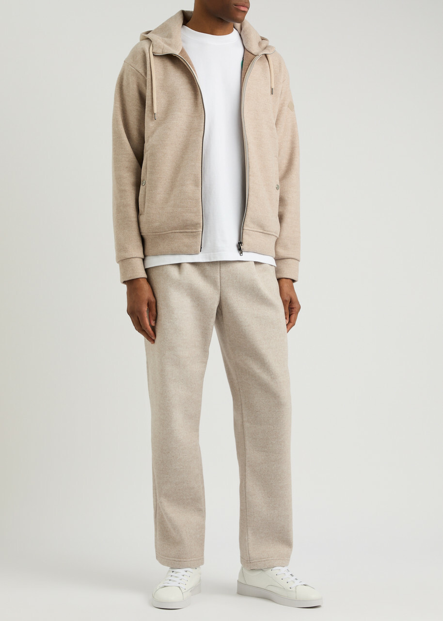Herno Brushed Felt Sweatpants Cream