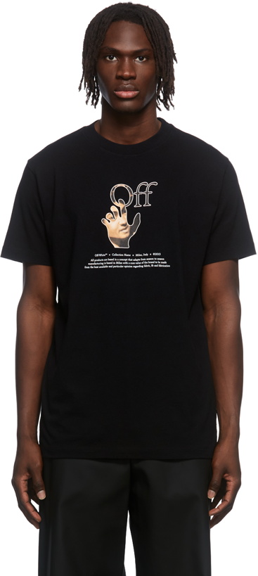 Photo: Off-White Black Caravaggio Hand Graphic T-Shirt