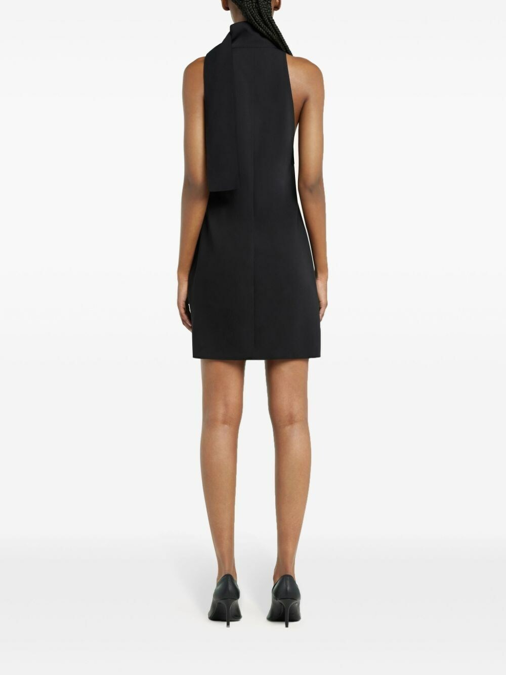 Courreges Dress Scarf Mockneck in Black