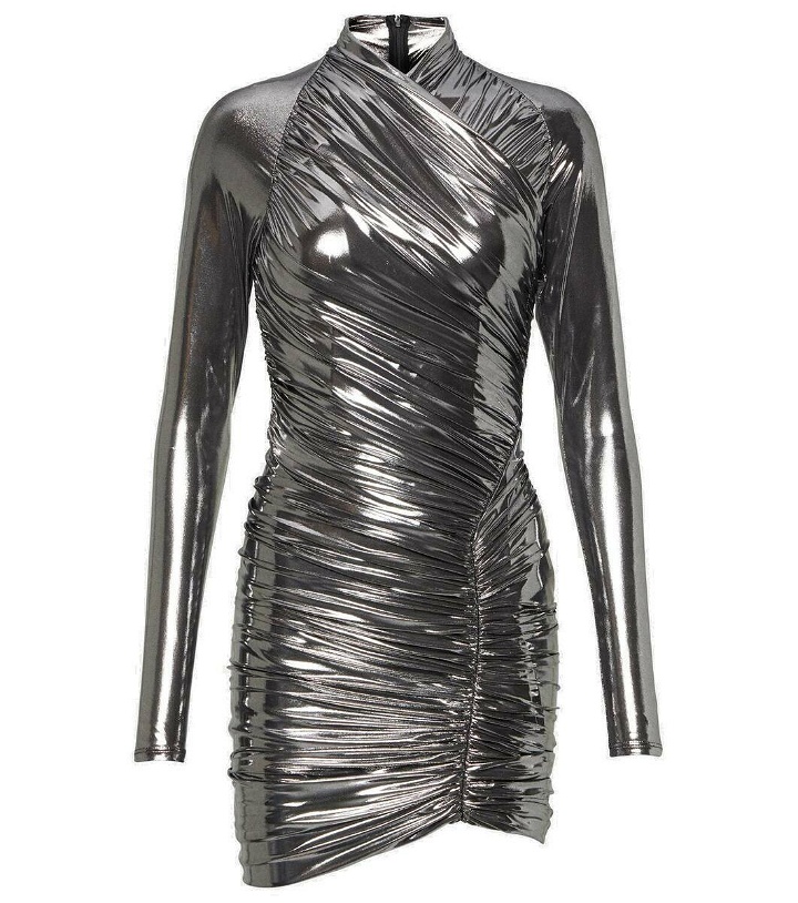 Photo: Ferragamo Metallic draped minidress