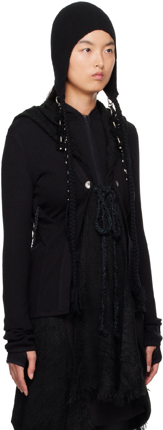 HYEIN SEO Black Tassel Charm Beanie
