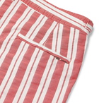 Orlebar Brown - Bulldog Slim-Fit Mid-Length Striped Seersucker Swim Shorts - Red