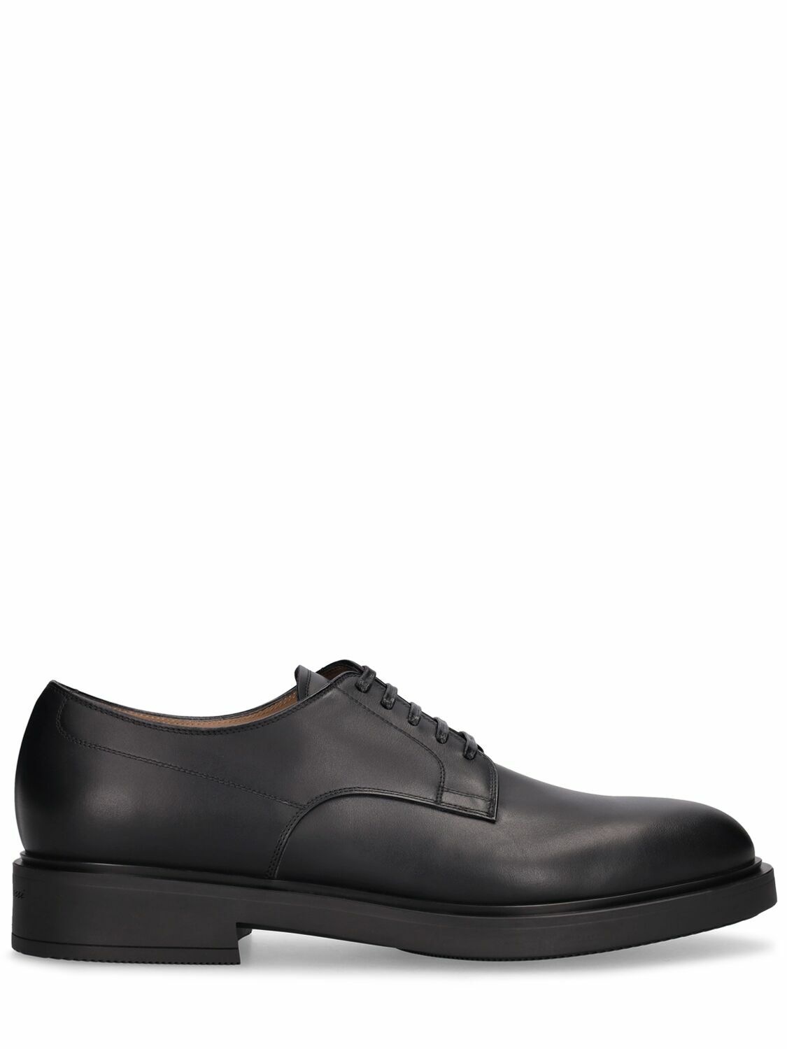 Photo: GIANVITO ROSSI - William Leather Lace-up Derby Shoes