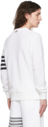 Thom Browne White 4-Bar Sweatshirt