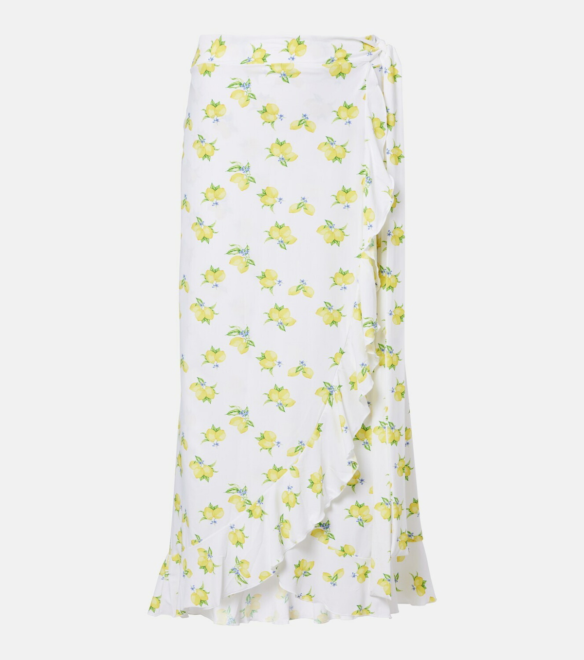 Melissa Odabash Printed ruffled wrap skirt