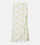 Melissa Odabash Printed ruffled wrap skirt