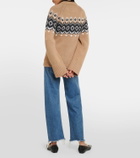 Khaite Suzette Fair Isle cashmere-blend cardigan