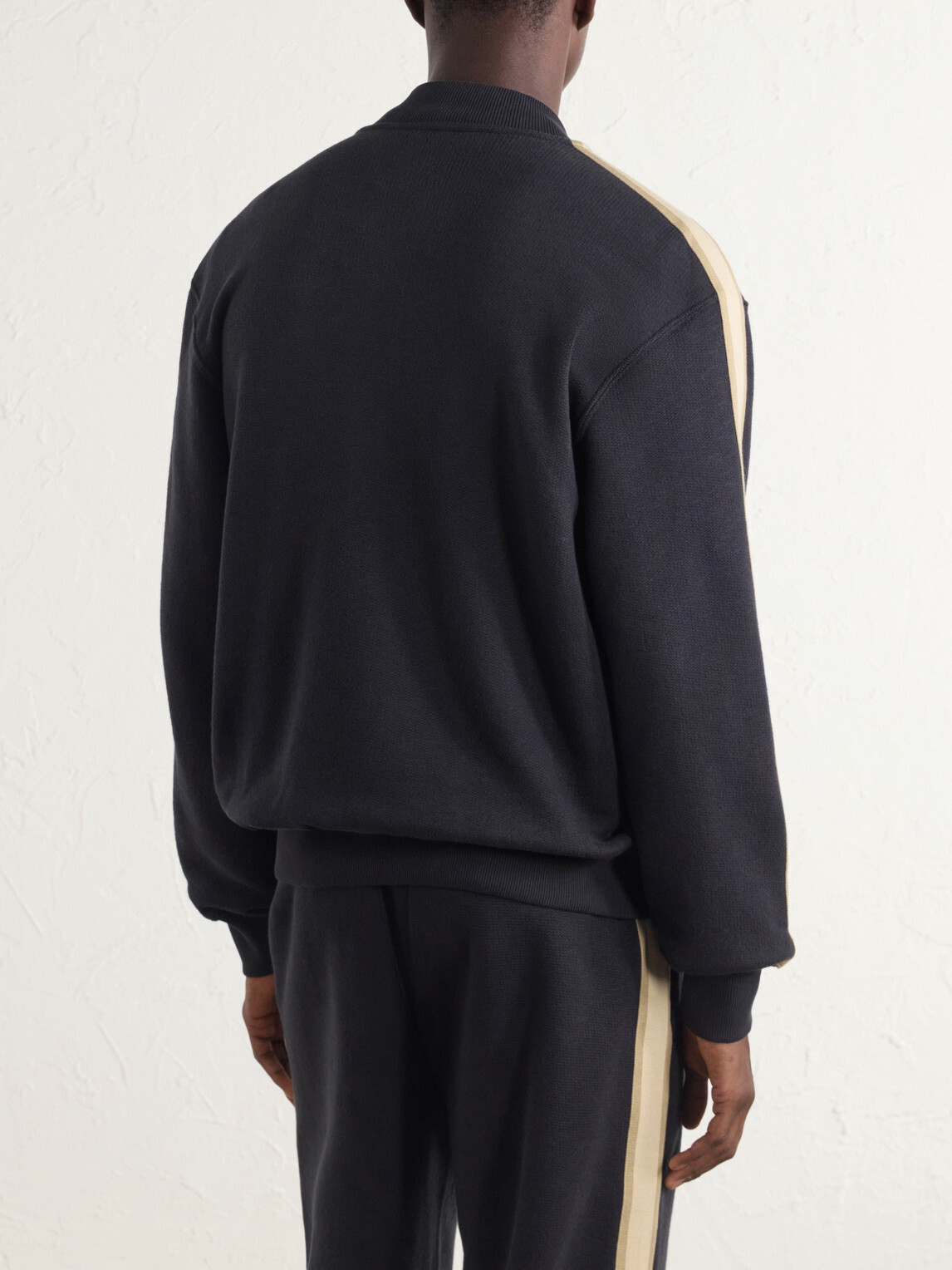 Aimé Leon Dore - Saint George Logo-Embroidered Striped Cotton Track Jacket - Black