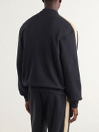 Aimé Leon Dore - Saint George Logo-Embroidered Striped Cotton Track Jacket - Black