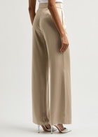 Herno Wrap-effect Satin Trousers Cream