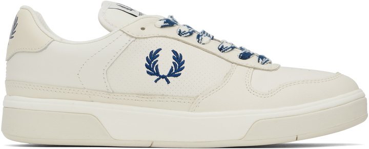 Photo: Fred Perry Off-White & Navy B300 Sneakers