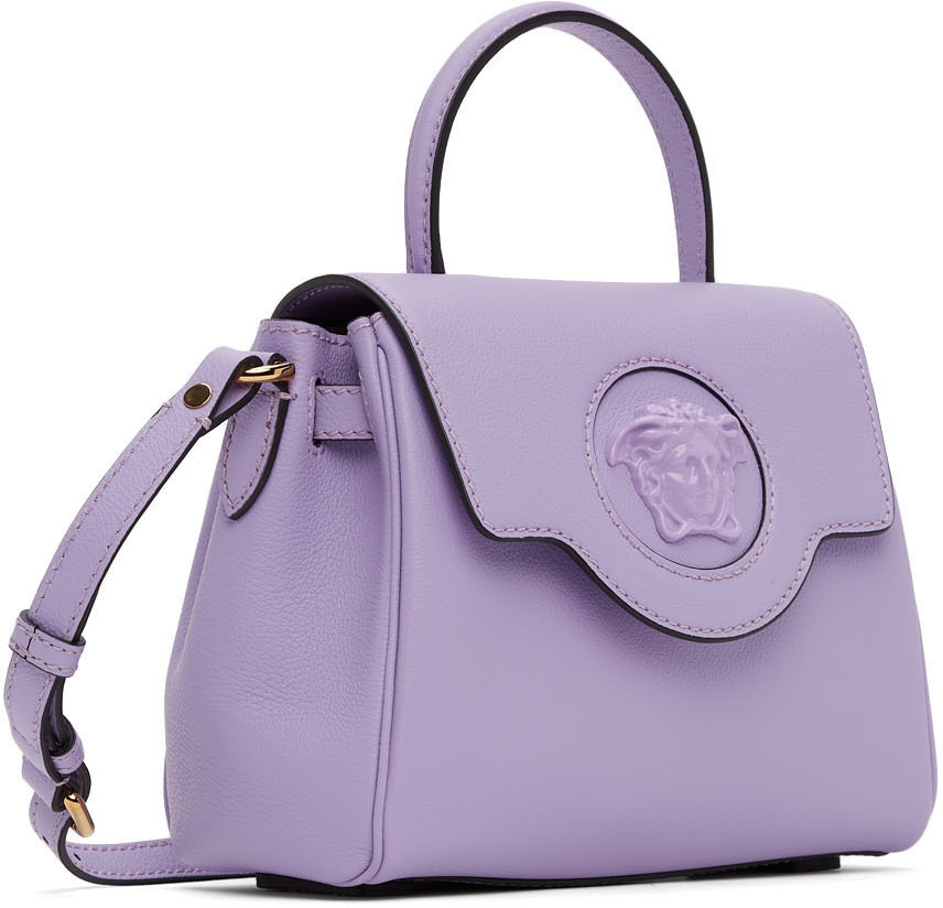 Versace Purple Medusa Top Handle Bag