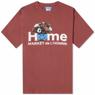 MARKET Men's Smiley De L'Homme T-Shirt in Berry