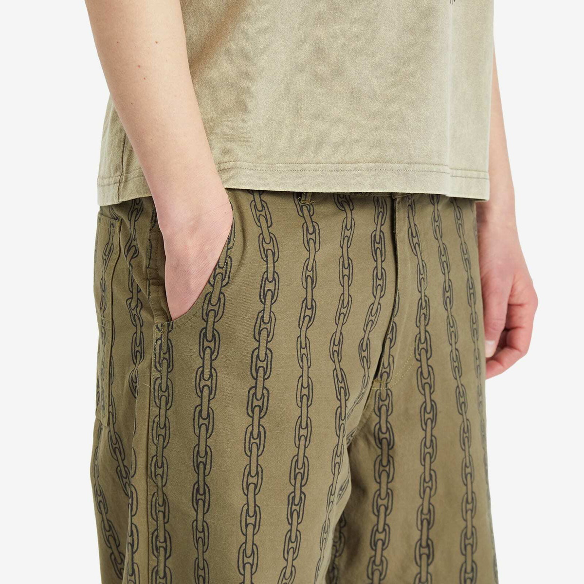 Heresy Men's Chain Trousers in Green