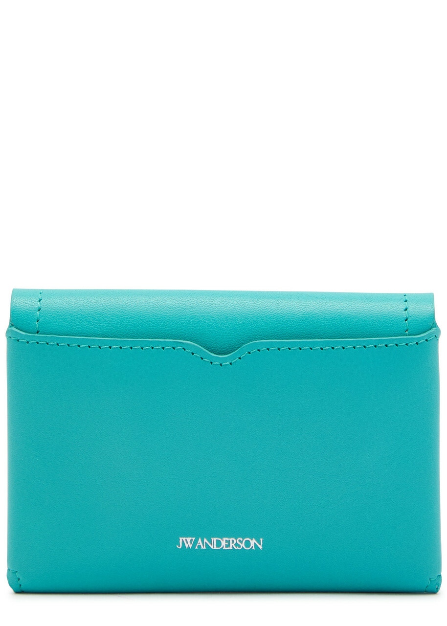 JW Anderson Loafer Leather Card Holder - Turquoise - One Size
