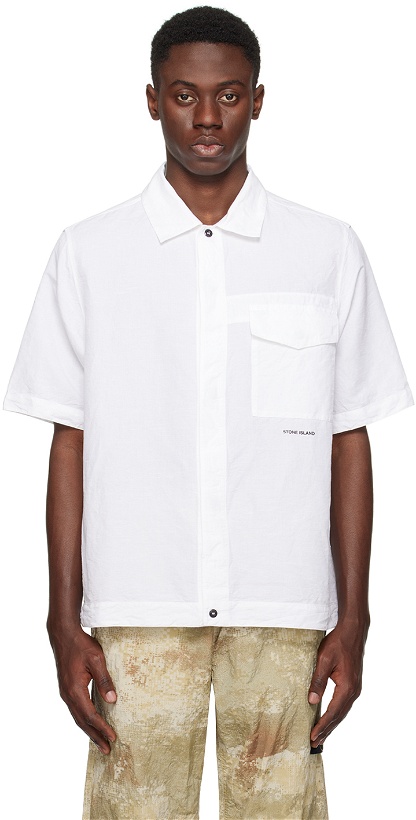 Photo: Stone Island White Comfort Shirt