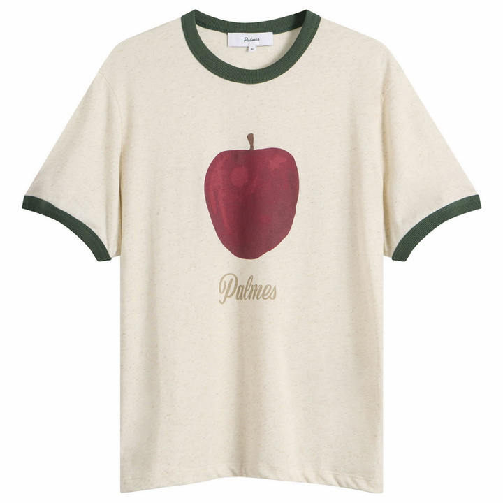 Photo: Palmes Men's Apple Ringer T-Shirt in Broken White