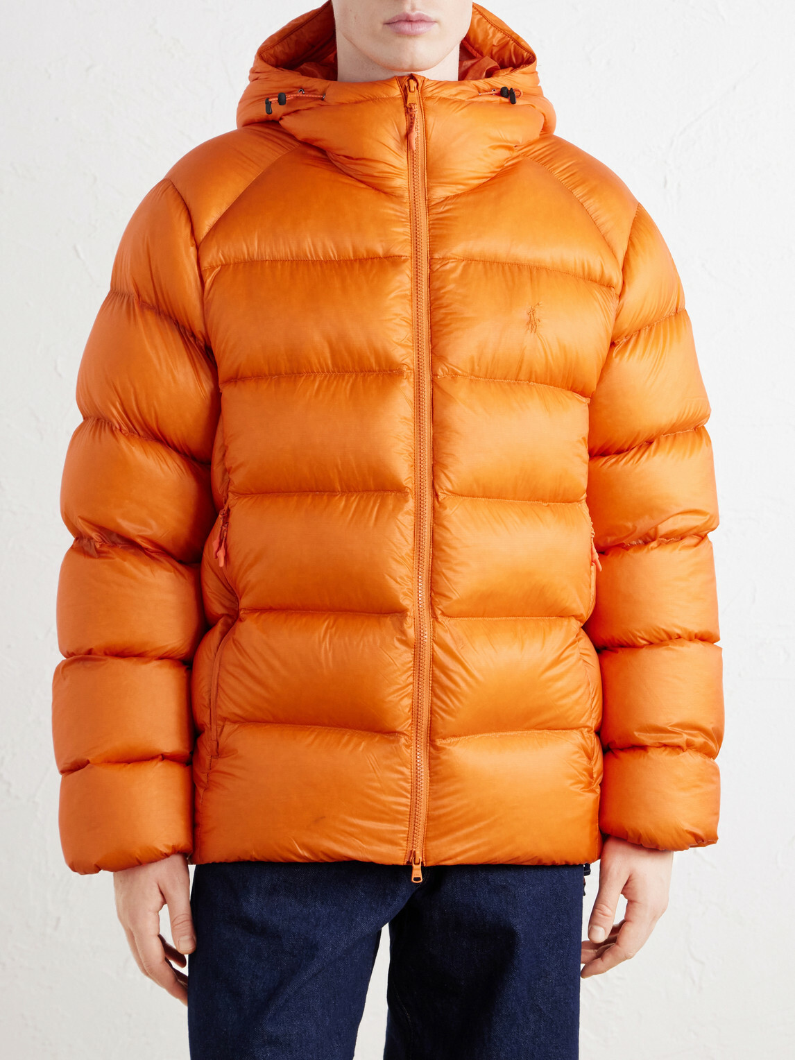 Polo Ralph Lauren - Hawthorne Logo-Embroidered Quilted Recycled-Shell Hooded Down Jacket - Orange