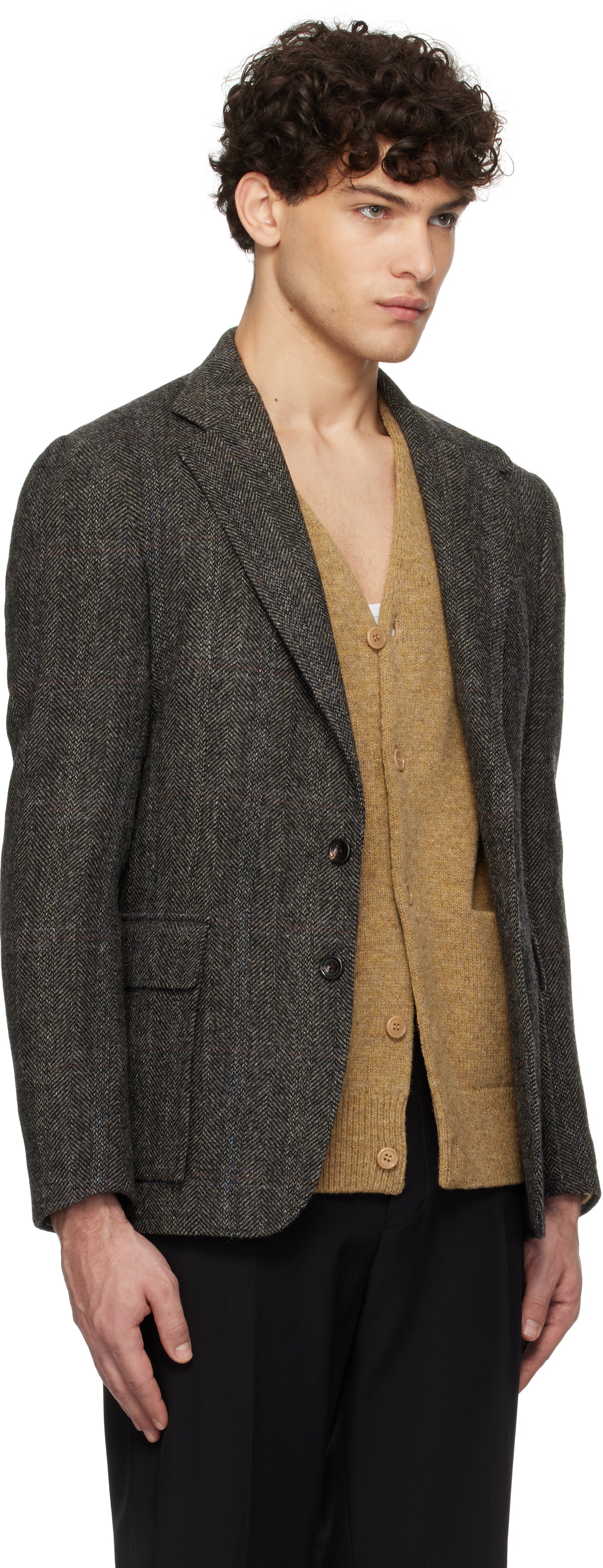 【MODERNIF】Herri herringbone wool blazer Herringbone | Wool Blend Herringbone Blazer | WoolOvers US