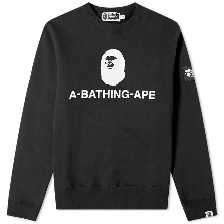Photo: A Bathing Ape Mad Face Wide Logo Crew Sweat