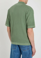 Forét Textured-knit Cotton Shirt Green